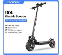 Scooter iX4 Scooter électrique 800W moteur 48V 15Ah 40-45km portée 45 km/h vitesse double frein à disque pliable tout-terrain eScooter avec App ix4