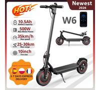 iScooter W6 10 pouces Scooter électrique 500W adulte e-scooter 36V 10.5Ah 35 km/h vitesse Support APP 30km portée ville Scooters électriques W6