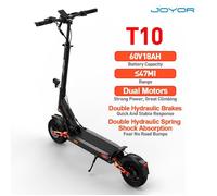 Trottinette électrique Joyor T10, 2000 W 60 V 18 Ah, vitesse maximale 60 km/h, autonomie 75 km, pneus tout-terrain 10 pouces.