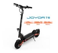 Trottinette électrique JOYOR T10,pliable,moteur 1000W*2,60V 18Ah,Autonomie Max 75km，Noir