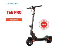 Trottinette Électrique JOYOR T6E PRO Certification ABE - Moteur 500W Batterie 48V26AH Pliable tout-terrain 10 pouces freins mécaniques - Noir