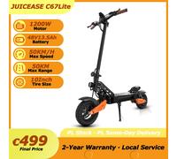 Trottinette électrique JUICEASE C67Lite 48V13.5Ah, moteur haute puissance 1200W, autonomie 50KM, vitesse 50KM/H, pneus larges de 10 pouces, trottinette tout-terrain TX01(350W 20KM 31KM/H)