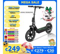 Trottinette électrique JUICEASE ESBS/ESBSPRO, moteur puissant, batterie grande capacité 54.6V10.4Ah/22.5Ah, autonomie longue portée 45/100KM, roues de 14 pouces. ESBS PRO(54.6V22.5AH 100KM)