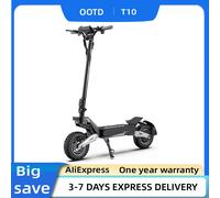 Trottinette électrique OOTD T10 900W de puissance maximale, batterie 48V13.5AH, trottinette pliable pour adultes, usage urbain et tout-terrain, pour les trajets urbains OOTD T10 GREY 13AH