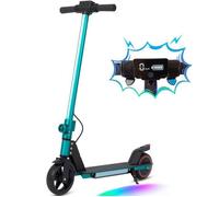 Trottinette Électrique Pliable 150W Verte - 12 km/h Portée 80kg Double Freinage - Pour Enfants et Adolescents (130-160 cm)