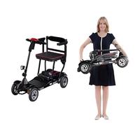 Trottinette Électrique Pliable À Quatre Roues pour Personnes Âgées, Légère Et Portable, Pouvant Être Emportée en Avion Ou en Voiture. Black,6A