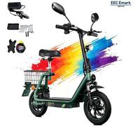 Trottinette Électrique Pliable avec Siège 12"" - TWOFISH M5 PRO-E - Certifiée EEC Moteur 500W Autonomie 30KM Batterie 13AH - Vert