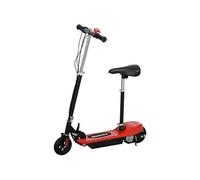Trottinette électrique pliable enfant 120w 15km/h max. Guidon selle réglable suspension av sonnette rouge TU