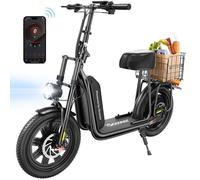 Trottinette électrique Pliable F7 avec siège/Panier -16''-1000W-50km Max-3 Mode-45km/h Max-Batterie amovible-APP-Tout terrain/urbain