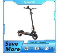 Trottinette électrique pliable Fynzo S11, vitesse maximale de 45 km/h, 1100 W, 48 V/15,6 Ah, double suspension, autonomie de 60 km, pneus tubeless de 10 pouces, puissance de pointe de 1100 W, NFC Fynz