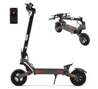 Trottinette électrique Pliable IF1-10''-4 vitesses-1200 W-45KM/H-48 V10Ah-150 kg-Autonomie de 50 km-Bluetooth-Tout-terrain