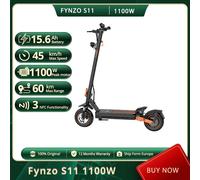 Trottinette électrique pliable NFC Fynzo S11 1100W 15.6Ah Vitesse maximale 45 km/h Double suspension Pneus tubeless 10 pouces Autonomie 60 km Fourche de suspension avant Fynzo S11