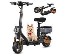 Trottinette électrique pliable Ruitoo M5 Pro, moteur 1200 W, batterie 48 V 20,8 Ah, vitesse maximale 55 km/h, avec siège, noir