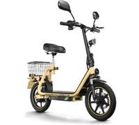 Trottinette électrique pliable TWOFISH M5 Elite-E, 14 po, avec siège et panier arrière - Jaune Jaune