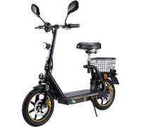 Trottinette électrique pliable TWOFISH M5 Elite-E, 14 po avec siège et panier arrière - Noir Noir