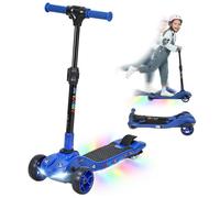 Trottinette électrique pour enfants - AIYAPLAY - pliable 6+ ans vitesse maximale 8 km/h lumières LED colorées démarrage zéro - bleu
