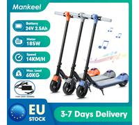 Trottinette électrique pour enfants de 6 à 12 ans, trottinette électrique 185 W pour enfants, max 14 km/h (8,6 mph), autonomie de 5 à 8 km (3 à 4 miles), lecture de musique, éclairage d'ambiance cool,