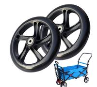 Trottinette électrique | Roller Skate | Pièces de rechange 145/180/200 -mm, 2 pneus fixes avec roulements, silencieux pour chariot, scooter, skate, chariots de courses, meubles et fauteuils roulants