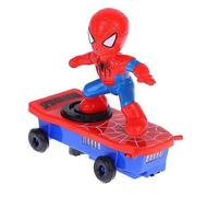 Trottinette Électrique Spiderman À Rotation Automatique, Jouet Rouge Pour Enfants