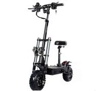 Trottinette Électrique Toursor E5B, 6000W Double Moteur avec Selle, Haute Vitesse Tout-Terrain, Noir