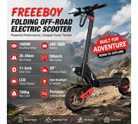 Trottinette électrique tout-terrain pliable FREEEBOY J15 MAX, moteur sans balais 1600W, batterie 48V18Ah, autonomie maximale 35-45 km, vitesse maximale 50 km/h, pneus de 11 pouces, 20 ° Trottinette 16