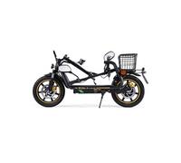 Trottinette électrique TWOFISH M5 Elite-E avec siège et panier arrière vitesse maximale de 40 km/h autonomie de 30 km couleur noire