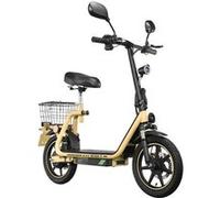 Trottinette électrique TWOFISH M5 Elite-E certifiée CEE avec siège et panier arrière,moteur 500W,batterie 48V 13Ah,pneus 14 pouces,vitesse maximale 40km/h - Jaune jaune