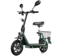 Trottinette électrique TWOFISH M5 PRO-E avec siège et panier arrière moteur 500 W batterie 48 V 13 Ah vitesse maximale 40 km/h autonomie 30 km verte Vert