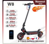 iScooter Scooter électrique W8 9,3 pouces 48V 14Ah 750W 40 km/h 30-40 km double suspension appli W8