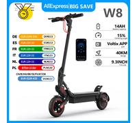 iScooter Scooter électrique W8 9,3 pouces 48V 14Ah 750W 40 km/h 30-40 km double suspension appli W8