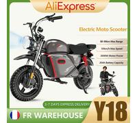Trottinette électrique Y18 2000W 48V20Ah, autonomie 80-90 km, vitesse maximale 55 km/h, pneus tout-terrain gonflables de 15 pouces noir
