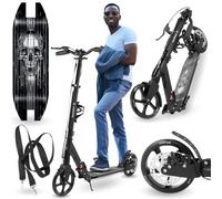 Trottinette enfant 100 kg, pliable noire