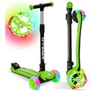 Trottinette Enfant 3 Roues Apollo KidsPro4 - Scooter 3 roues avec direction par inclinaison - Vert