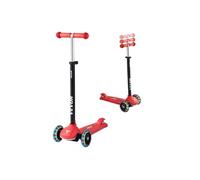 VEVOR Trottinette enfant 3 ans+ 3 roues, guidon réglable en hauteur, roues lumineuses, rouge