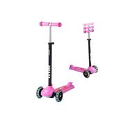 VEVOR Trottinette enfant 3+ 3 roues, guidon réglable, roues lumineuses, plateau antidérapant, rose