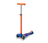 Trottinette enfant 3 roues - MICRO MOBILITY - Maxi Micro Deluxe LED - Néon Orange - Guidon réglable 61-85 cm - Roues LED avant