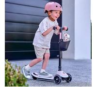 Trottinette enfant avec casque - LIONELO - Mey - Roues LED éclairées - 3 roues pliable - Guidon réglable 4 positions