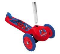 Trottinette enfant disney 3 roues spiderman rouge pliable et reglable avec frein roue arriere