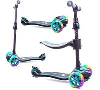 Sun Baby Trottinette pour Enfants de 3 Ans, Trottinette avec LED Roues, Réglage de la Hauteur, Children's Scooter (Bleu)