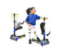 Trottinette Enfant - Hurtle - 3 roues LED colorées - siège amovible - Grafitti