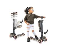 Trottinette Enfant - Hurtle - avec 3 roues LED colorées - avec siège amovible