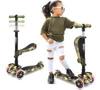 Trottinette Enfant - Hurtle - avec 3 roues LED colorées - avec siège amovible - Camouflage Camouflage G