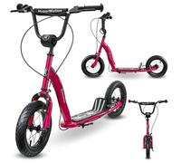 Trottinette enfant - HYPERMOTION - HyperMotion RUBY 12.2 - Roues gonflables 12 pouces (300 mm) - Cadre acier - Freins à main