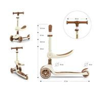 Trottinette enfant - MILLY MALLY - Fuzzy Classic - Évolutive avec siège - Guidon réglable - Plateforme large