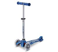 Micro | Trottinette Mini Deluxe LED | Trottinette 3 Roues | Roues Lumineuses | L'équilibre et Motricité | 2-5 Ans | Glitter Bleu