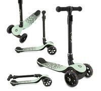 Trottinette Enfant 3 Roues MoMi SAN 2 en 1, Guidon réglable (60/66/72 cm), Pliable, Roues LED avec roulements ABEC-7, Frein à Pied, légère (2,7 kg)
