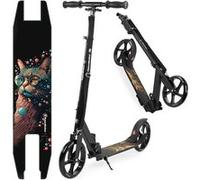 Trottinette Enfant Pliable + 7Ans, 100kg - Trottinette Adolescent Pliable en Aluminium Hauteur réglable 88/93/98cm - ABEC-7 Roues 200 mm- Noir
