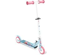 Trottinette Pliable LA Reine des NEIGES 2 roulement a Billes ABEC 5 - Frein arrière au Pied - Hauteur Ajustable - Plateau Aluminium antidérapant -poignées Mousse, Blue