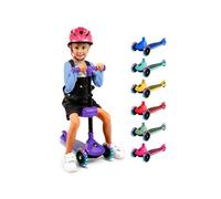 Trottinette Enfant - SereneLife - 3 Roues - Pliable avec Hauteur Ajustable - Siège Pliable - Roues LED Lumineuses - Guidon Réglable - Plateau