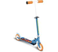 Trottinette enfant STAMP Hot Wheels pliable ABEC 5 frein arrière au pied guidon réglable pont antidérapant Bleu et orange